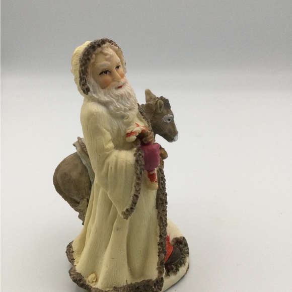 Samichlaus Switzerland 1993 SC09 International Santa Figurine White Robe 4.5" - Picture 10 of 10